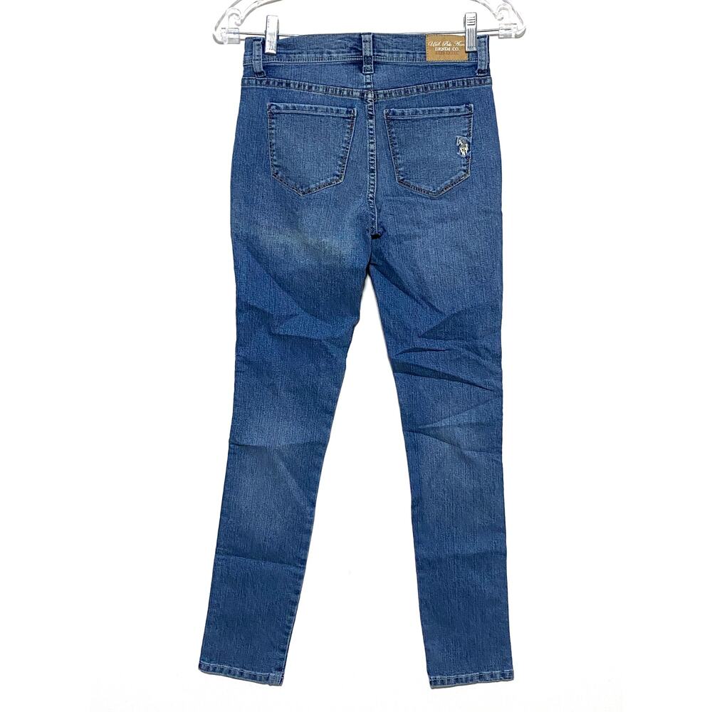 US Polo Assn Denim Co Straight Leg Skinny Jeans Women 0 Stretch Normcore Classic